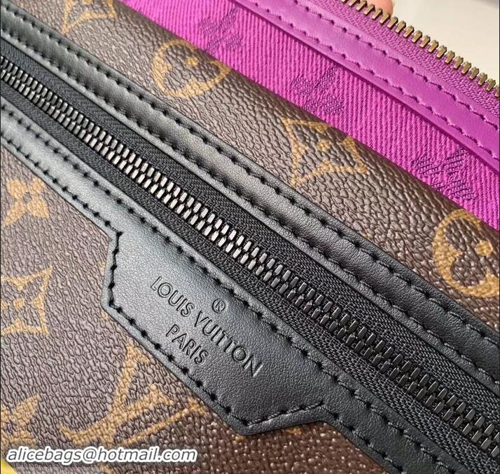 Best Quality Louis Vuitton Monogram Canvas Chalk Double Flat Messenger Bag M44641 Marron 2019