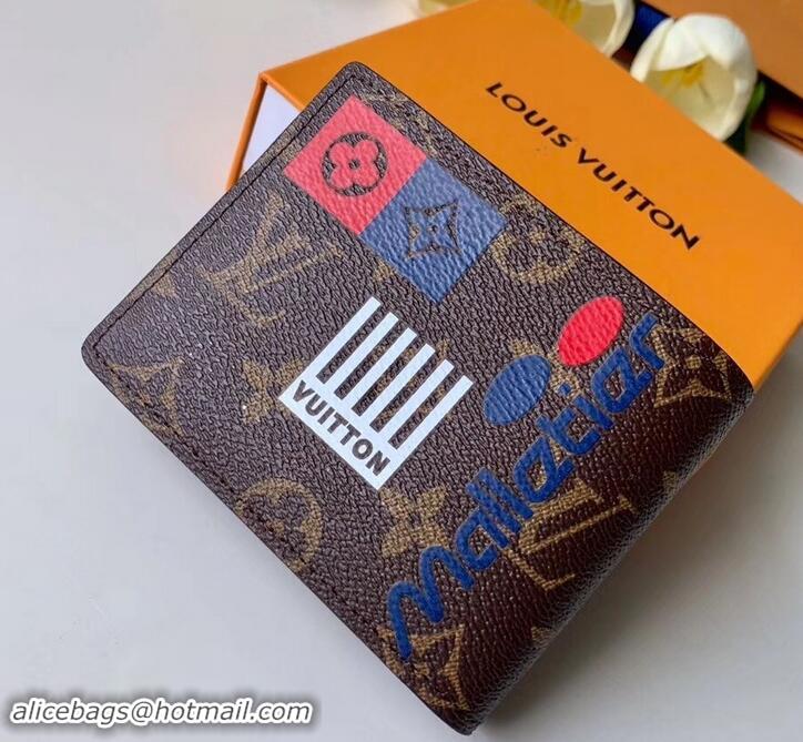 Comfortable Louis Vuitton Monogram Canvas Chalk Multiple Wallet M67821 Marron 2019