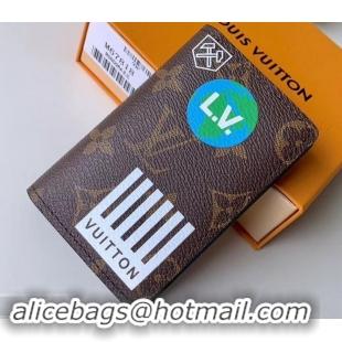 Crafted Louis Vuitton Monogram Canvas Chalk Pocket Organizer Wallet M67818 Marron 2019 