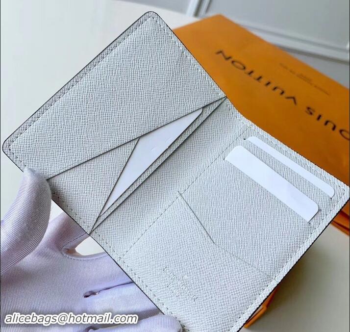 New Style Louis Vuitton Monogram White Canvas Chalk Pocket Organizer Wallet M67817 2019