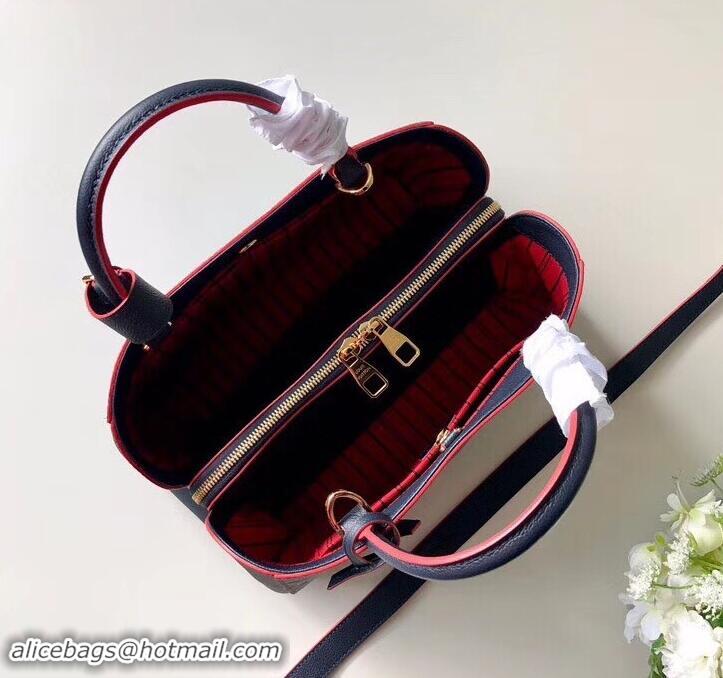 Well Crafted Louis Vuitton Monogram Empreinte Leather Montaigne MM Bag M42746 Marine rouge