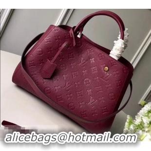 Most Popular Louis Vuitton Monogram Empreinte Leather Montaigne MM Bag M43258 Raisin