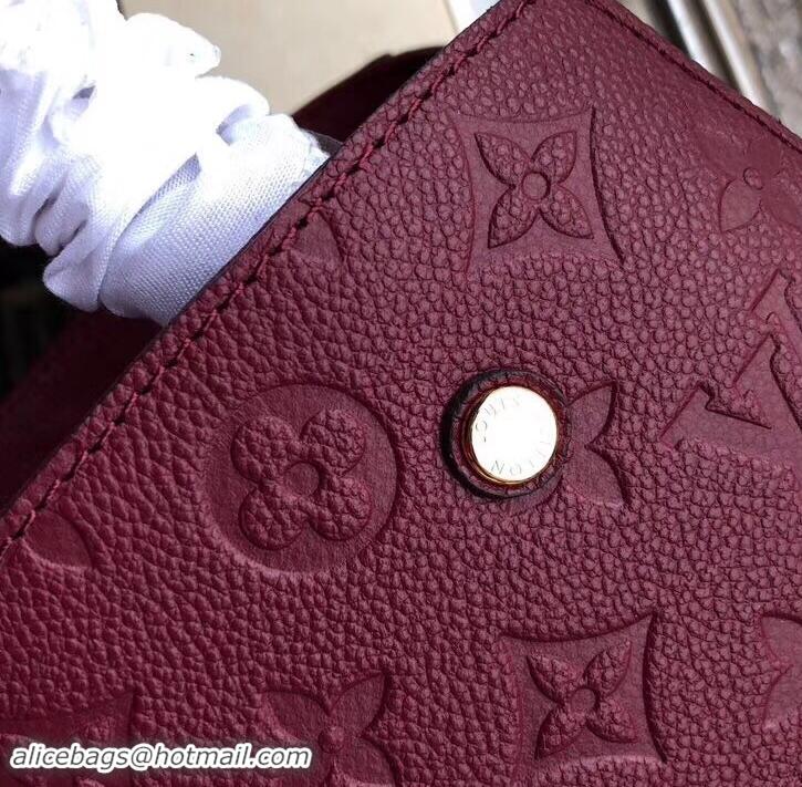 Most Popular Louis Vuitton Monogram Empreinte Leather Montaigne MM Bag M43258 Raisin