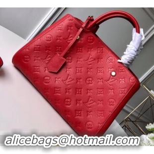 Charming Louis Vuitton Monogram Empreinte Leather Montaigne MM Bag M41194 Cerise