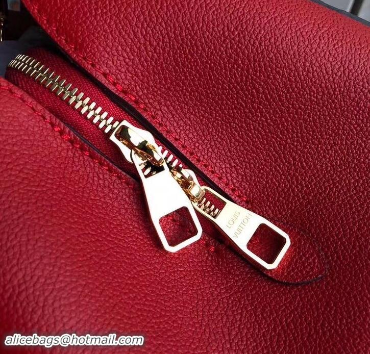 Charming Louis Vuitton Monogram Empreinte Leather Montaigne MM Bag M41194 Cerise