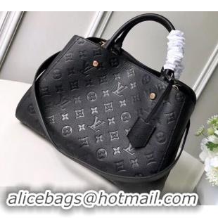 Top Quality Louis Vuitton Monogram Empreinte Leather Montaigne MM Bag  M41048 Noir