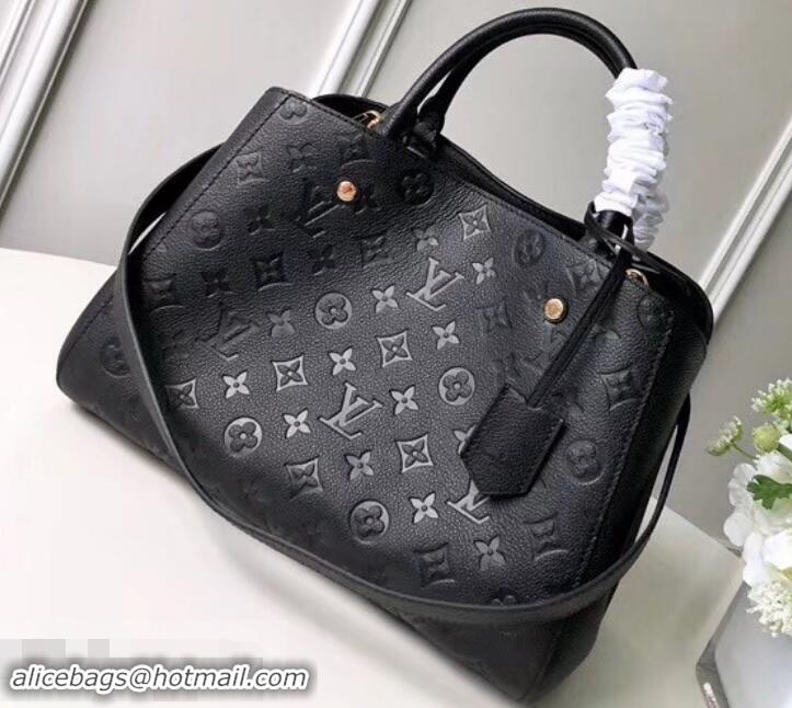 Top Quality Louis Vuitton Monogram Empreinte Leather Montaigne MM Bag  M41048 Noir