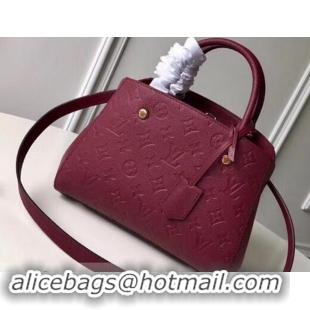 Low Price Louis Vuitton Monogram Empreinte Leather Montaigne BB Bag M42747 Raisin