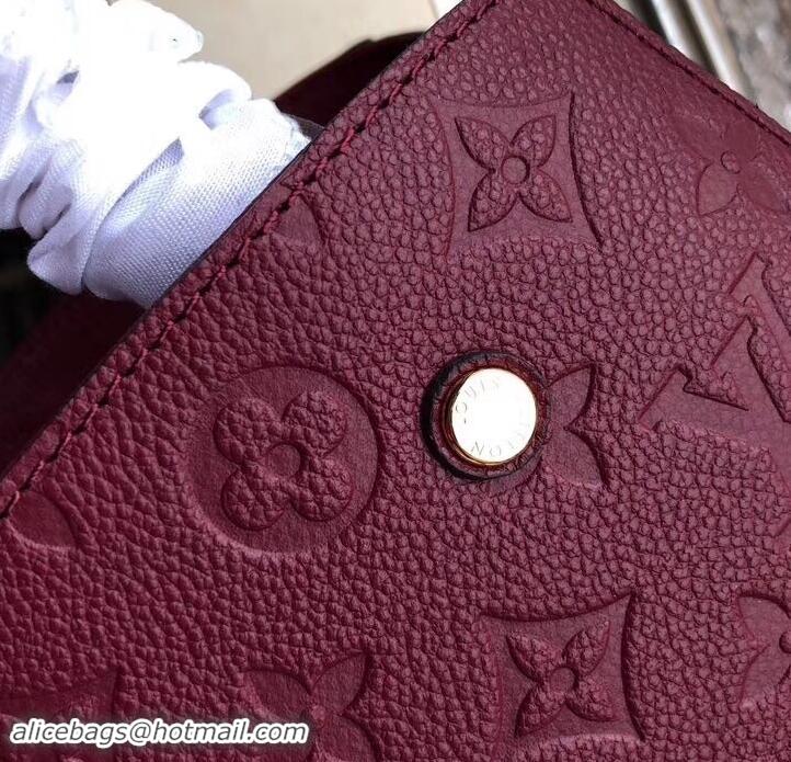 Low Price Louis Vuitton Monogram Empreinte Leather Montaigne BB Bag M42747 Raisin