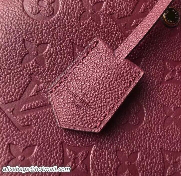 Low Price Louis Vuitton Monogram Empreinte Leather Montaigne BB Bag M42747 Raisin