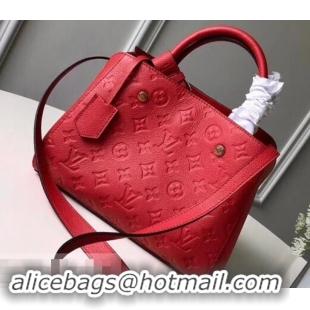 Affordable Price Louis Vuitton Monogram Empreinte Leather Montaigne BB Bag M44160 Cerise