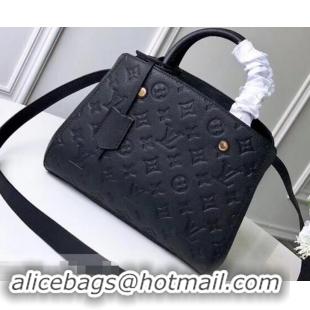 Best Luxury Louis Vuitton Monogram Empreinte Leather Montaigne BB Bag M41053 Noir