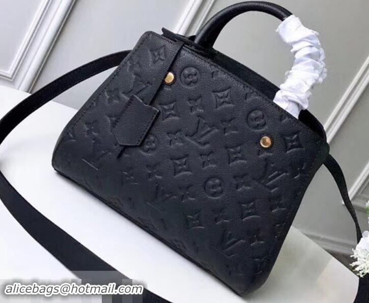 Best Luxury Louis Vuitton Monogram Empreinte Leather Montaigne BB Bag M41053 Noir