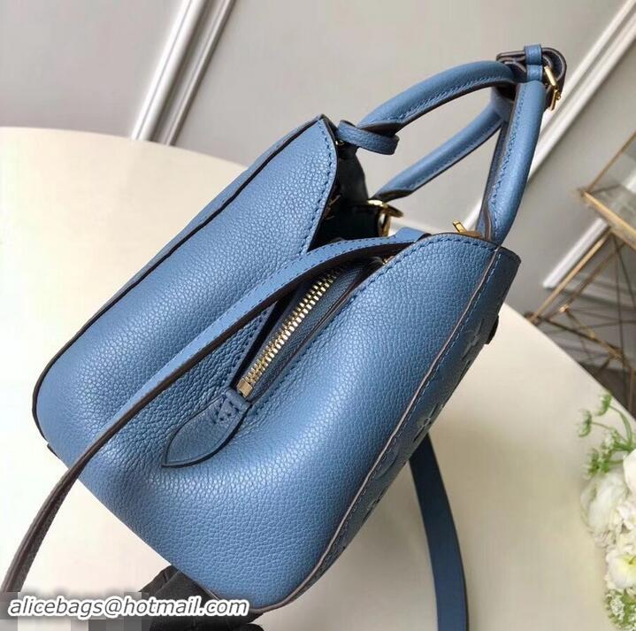 Good Product Louis Vuitton Monogram Empreinte Leather Montaigne BB Bag M44314 Bleu Jean