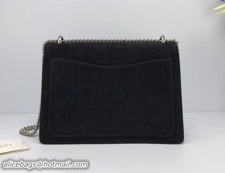 Custom Gucci Suede Dionysus Medium Shoulder Bag 403348/400235 Black