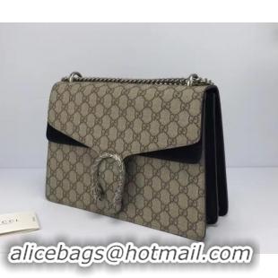 Grade Design Gucci GG Supreme Canvas Dionysus Medium Shoulder Bag 403348/400235 Black