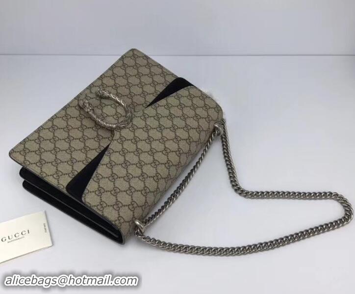 Grade Design Gucci GG Supreme Canvas Dionysus Medium Shoulder Bag 403348/400235 Black