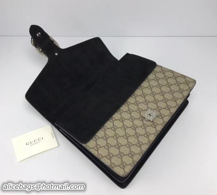 Grade Design Gucci GG Supreme Canvas Dionysus Medium Shoulder Bag 403348/400235 Black