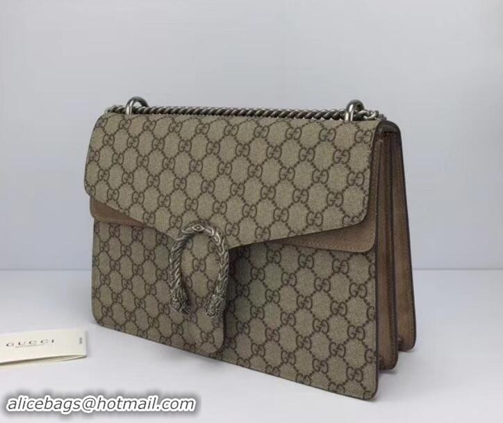 Best Price Gucci GG Supreme Canvas Dionysus Medium Shoulder Bag 403348/400235 Camel