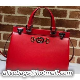 Best Product Gucci Zumi Smooth Leather Medium Top Handle Bag 564714 Red 2019