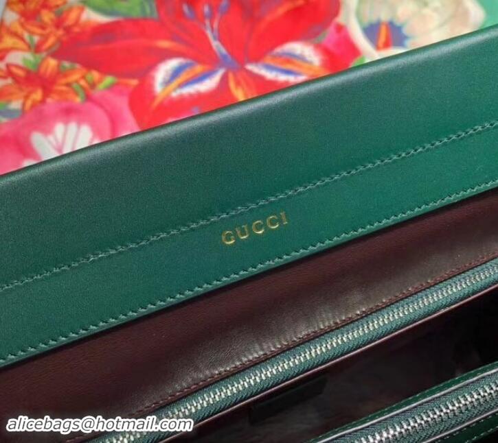 Fashion Gucci Zumi Smooth Leather Medium Top Handle Bag 564714 Green 2019