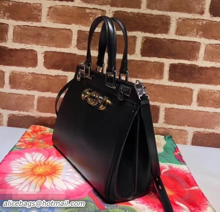 Purchase Gucci Zumi Smooth Leather Small Top Handle Bag 569712 Black 2019