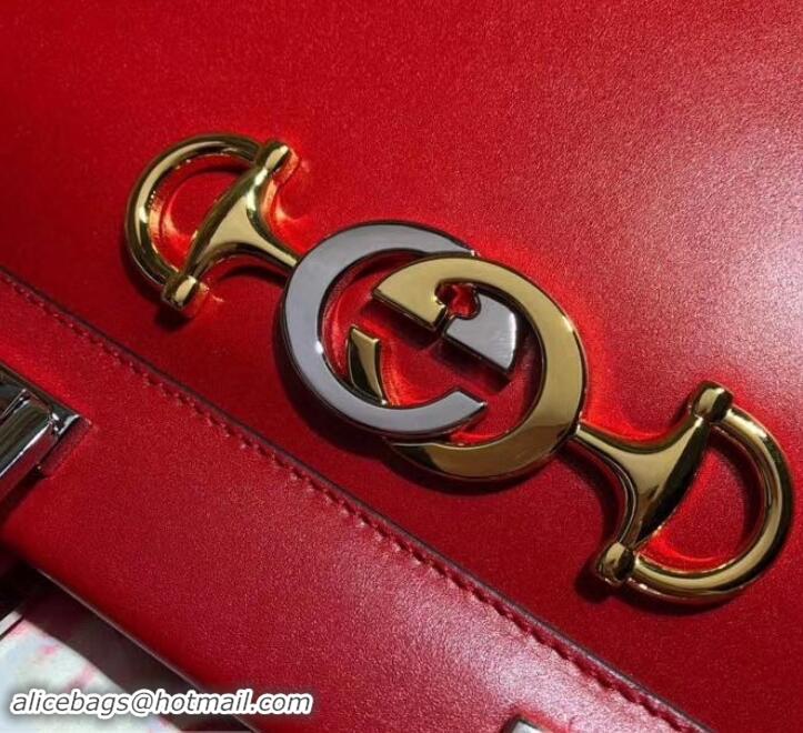 Shop Duplicate Gucci Zumi Smooth Leather Small Top Handle Bag 569712 Red 2019