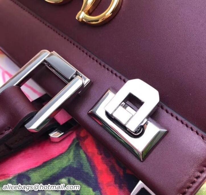 Pretty Style Gucci Zumi Smooth Leather Small Top Handle Bag 569712 Burgundy 2019