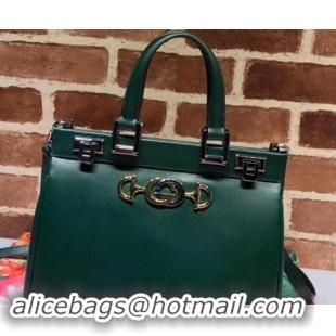 Good Looking Gucci Zumi Smooth Leather Small Top Handle Bag 569712 Green 2019