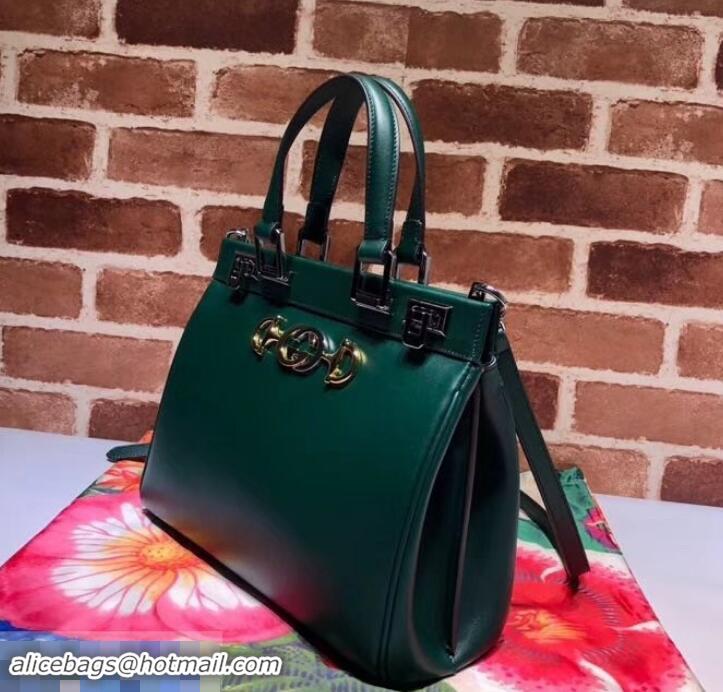 Good Looking Gucci Zumi Smooth Leather Small Top Handle Bag 569712 Green 2019