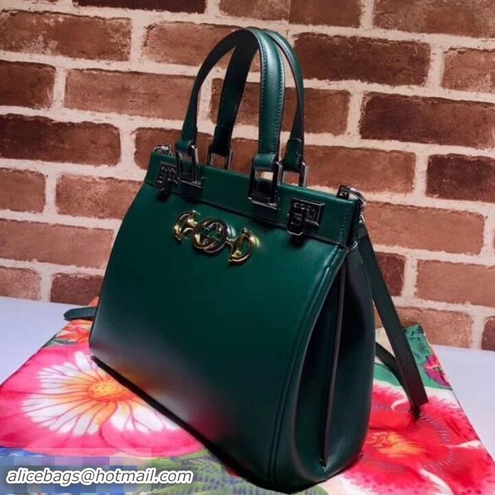 Good Looking Gucci Zumi Smooth Leather Small Top Handle Bag 569712 Green 2019