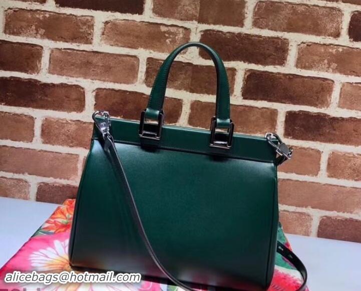 Good Looking Gucci Zumi Smooth Leather Small Top Handle Bag 569712 Green 2019