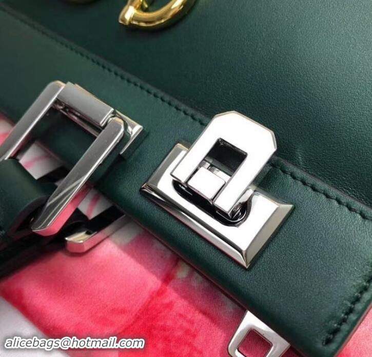 Good Looking Gucci Zumi Smooth Leather Small Top Handle Bag 569712 Green 2019