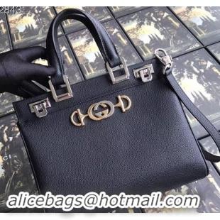 Shop Cheap Gucci Zumi Grainy Leather Small Top Handle Bag 569712 Black 2019