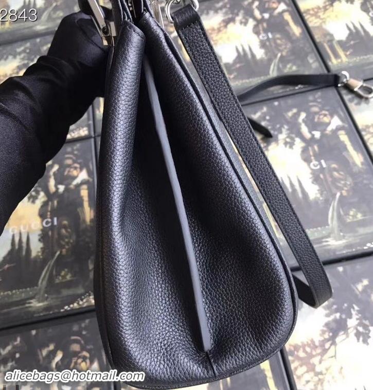 Shop Cheap Gucci Zumi Grainy Leather Small Top Handle Bag 569712 Black 2019