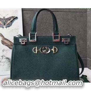 Classic Hot Gucci Zumi Grainy Leather Small Top Handle Bag 569712 Green 2019