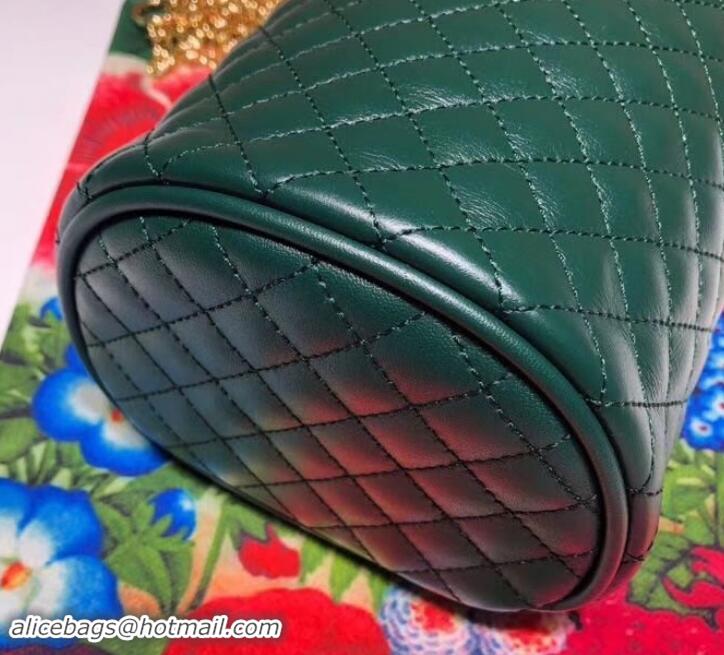 Top Quality Gucci Interlocking G Horsebit Quilted Leather Belt Bag 572298 Green 2019 