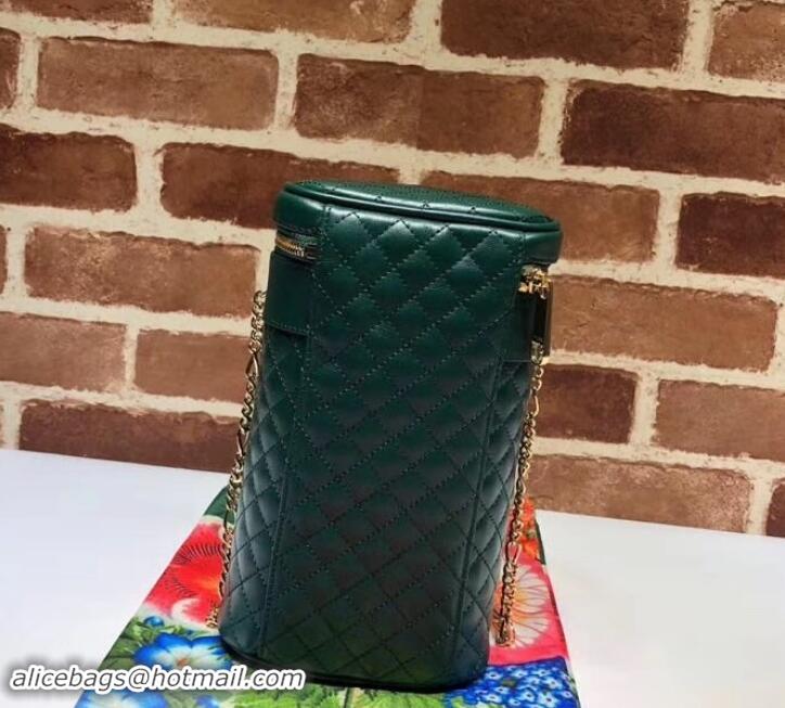 Top Quality Gucci Interlocking G Horsebit Quilted Leather Belt Bag 572298 Green 2019 