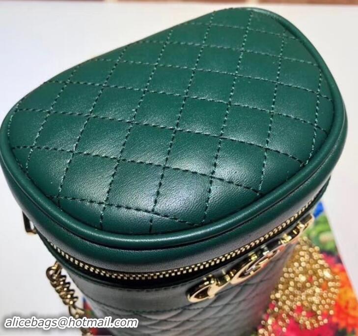 Top Quality Gucci Interlocking G Horsebit Quilted Leather Belt Bag 572298 Green 2019 