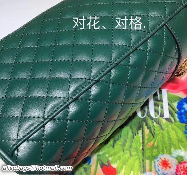 Top Quality Gucci Interlocking G Horsebit Quilted Leather Belt Bag 572298 Green 2019 