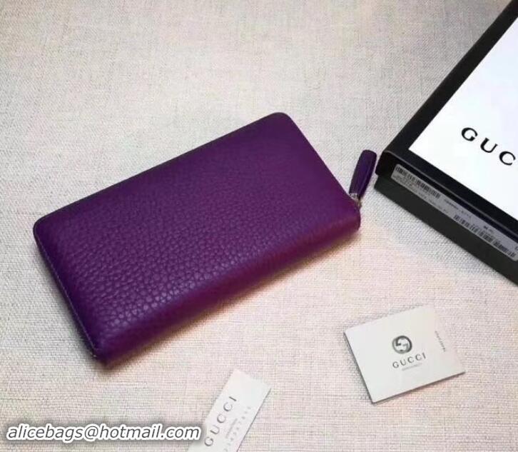 Good Product GUCCI SOHO WALLET 308004 IN GRAINED LEATHER purple