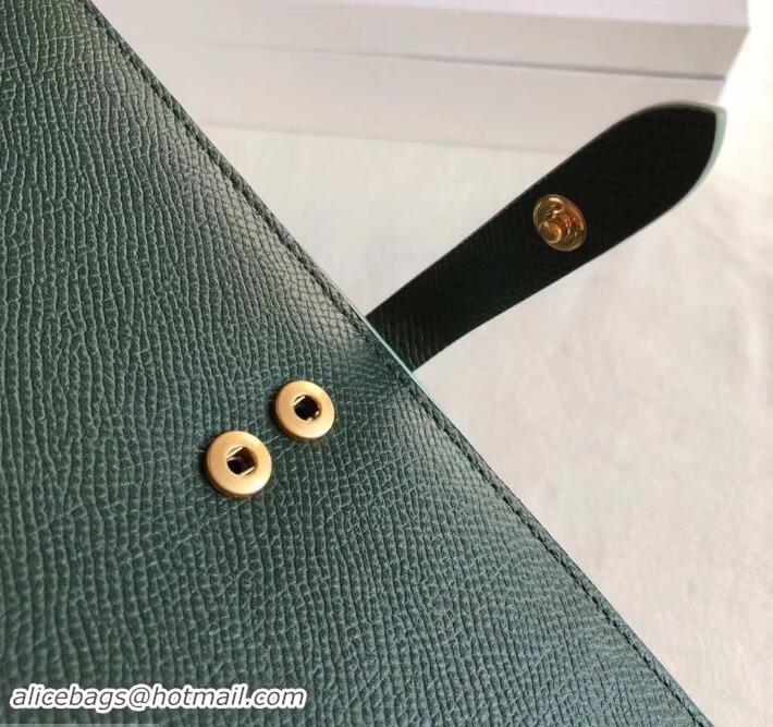 Good Product Celine Bicolour Large Strap Multifunction Wallet 608011 Dark Green/Pale Green