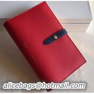 Classic Practica Celine Bicolour Large Strap Multifunction Wallet 608011 Red/Navy Blue