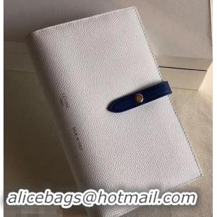 New Design Celine Bicolour Large Strap Multifunction Wallet 608011 White/Blue