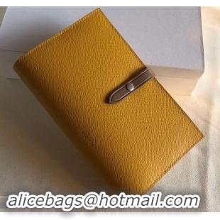 Low Price Celine Bicolour Large Strap Multifunction Wallet 608011 Yellow/Brown