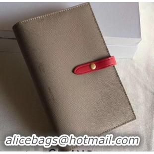 Best Price Celine Bicolour Large Strap Multifunction Wallet 608011 Camel/Red