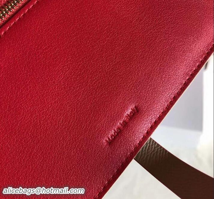 Best Price Celine Bicolour Large Strap Multifunction Wallet 608011 Camel/Red