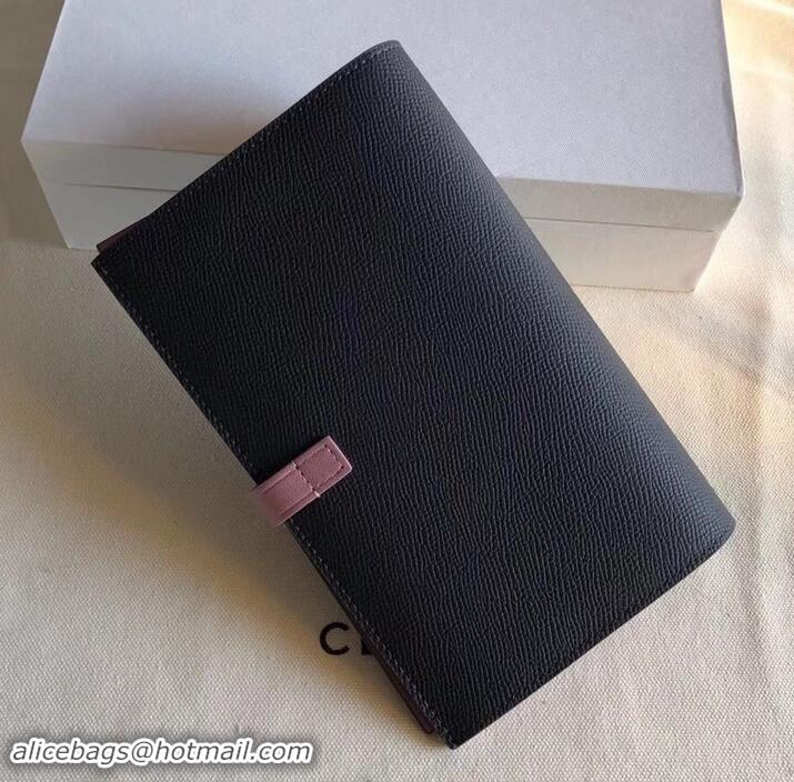 Best Price Celine Bicolour Large Strap Multifunction Wallet 608011 Black/Pink