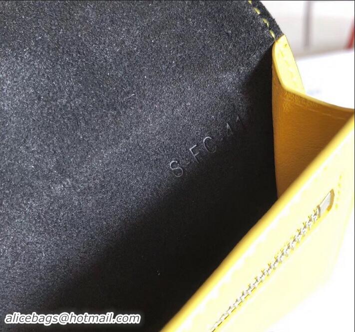 New Fashion Celine Bicolour Large Strap Multifunction Wallet 608011 Black/Yellow