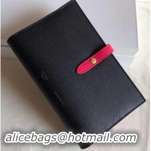 Well Crafted Celine Bicolour Large Strap Multifunction Wallet 608011 Black/Red